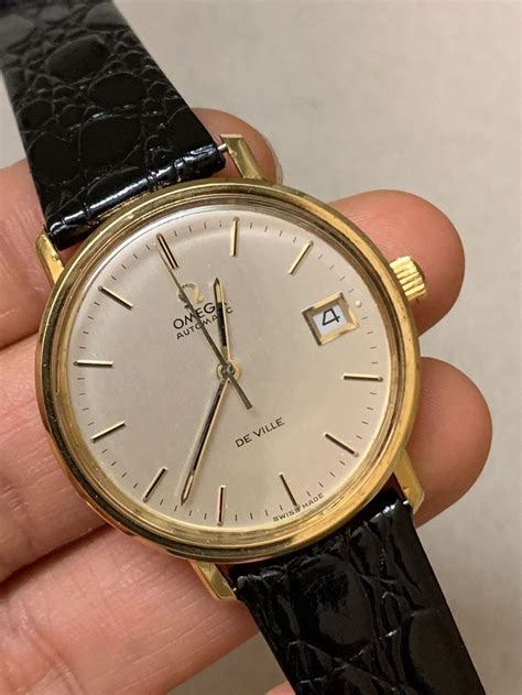 omega deville 18k gold vintage